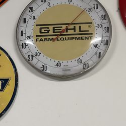 Vintage GEHL Glass 12 Inch Thermometer 