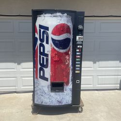 Vintage Pepsi Soda Beverage Vending Machine, Dixie Narco brand