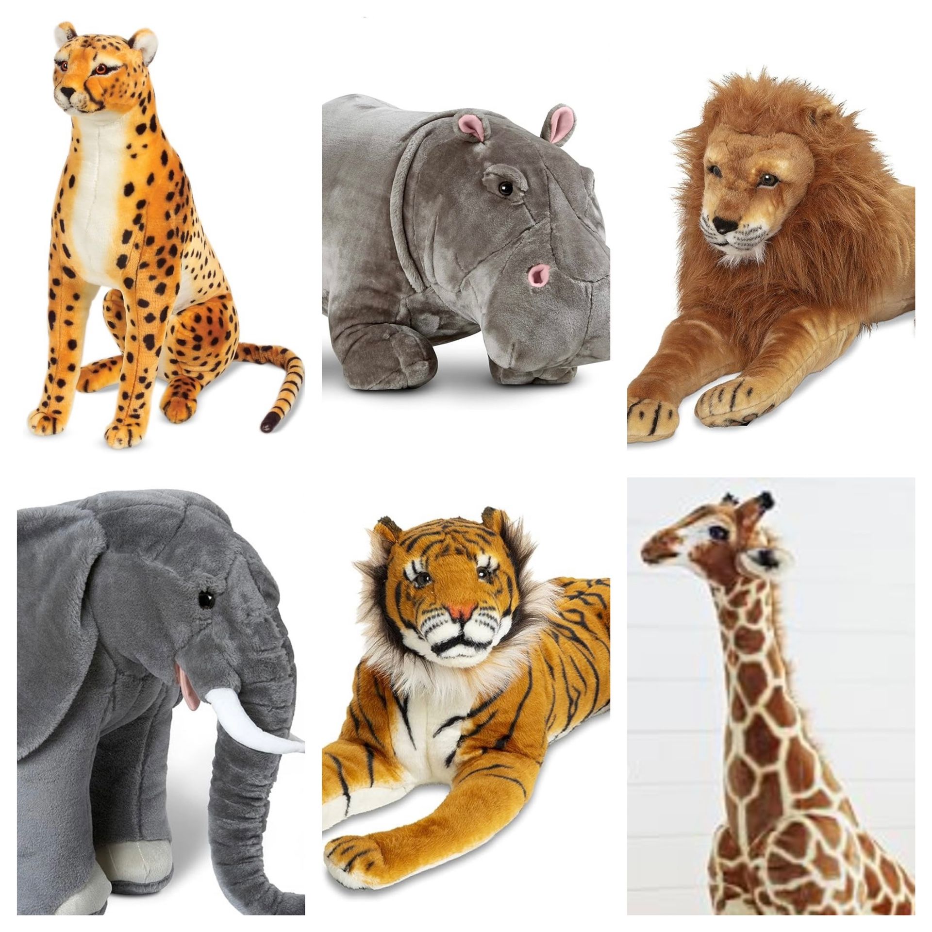 Giant Stuffed Jungle Animals