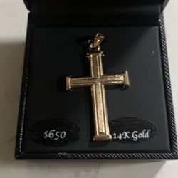 14k Cross Pendant 