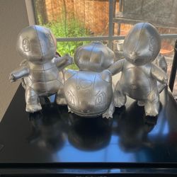 25th Anniversary silver plushies (all 3 starters)