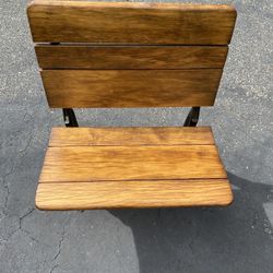 Antique Wooden School Chair 