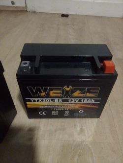 WEISE  12V 18Ah sealed lead acid rechargeable AGM Battery . Size 6 3/4 length . 6 1/4 height. 3 1/2 wide. ( Lengths  measured in inches)