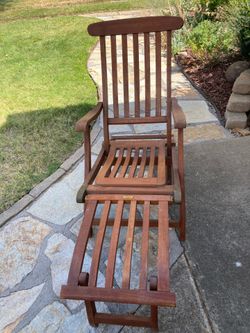 Teak Folding Steamer Chairs (2)