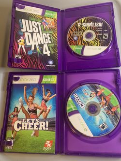 Xbox 360 Games Set.  Let’s Cheer & Just Dance 4