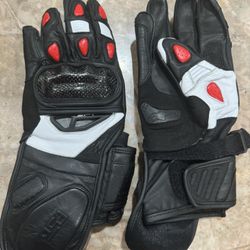 New Men Or Women Black Leather Motorcycle Gloves 