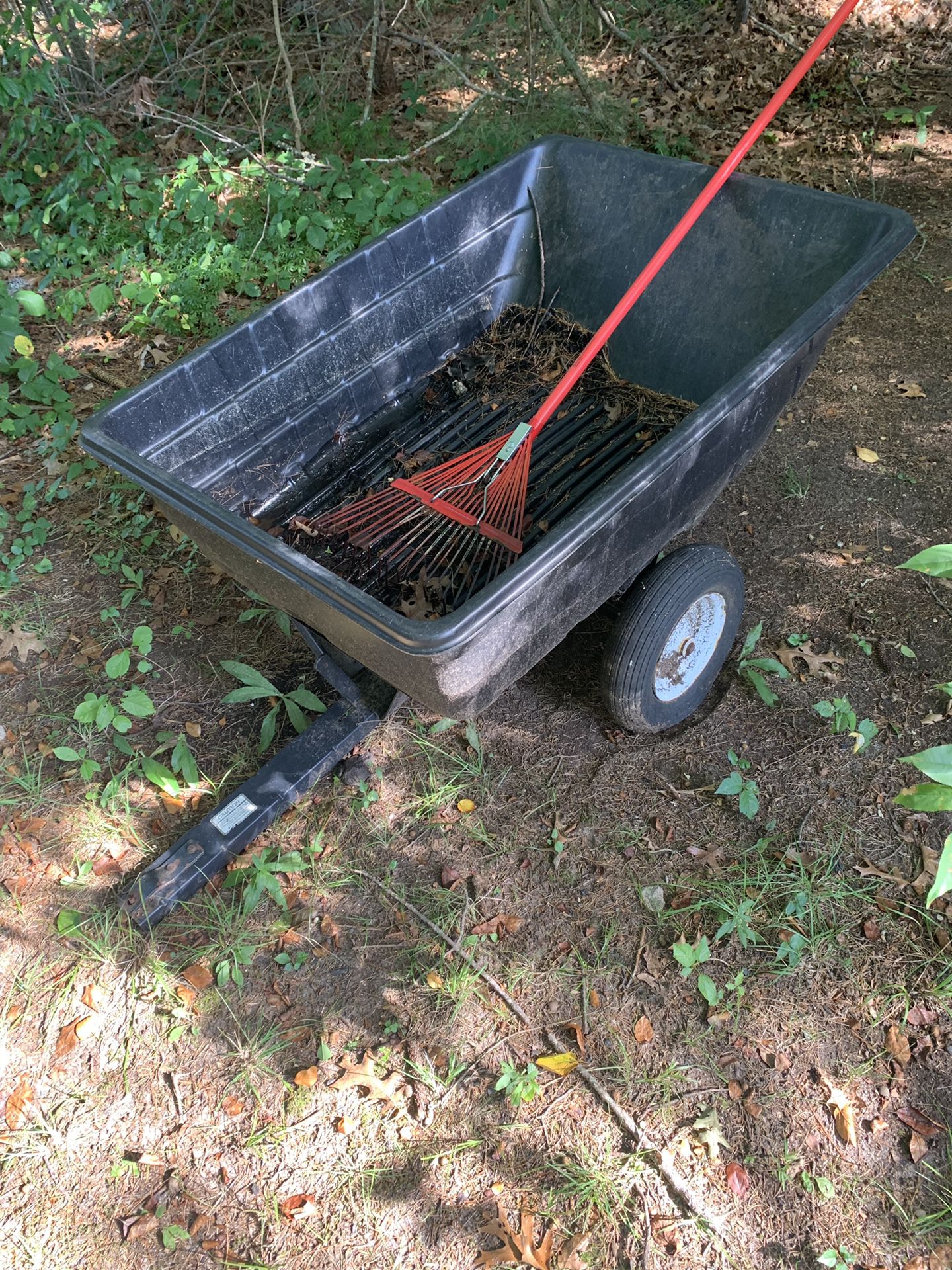 Mower attachment for yard cleanup
