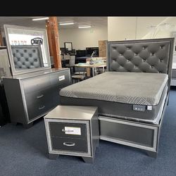 Queen Glitter Bed Set 