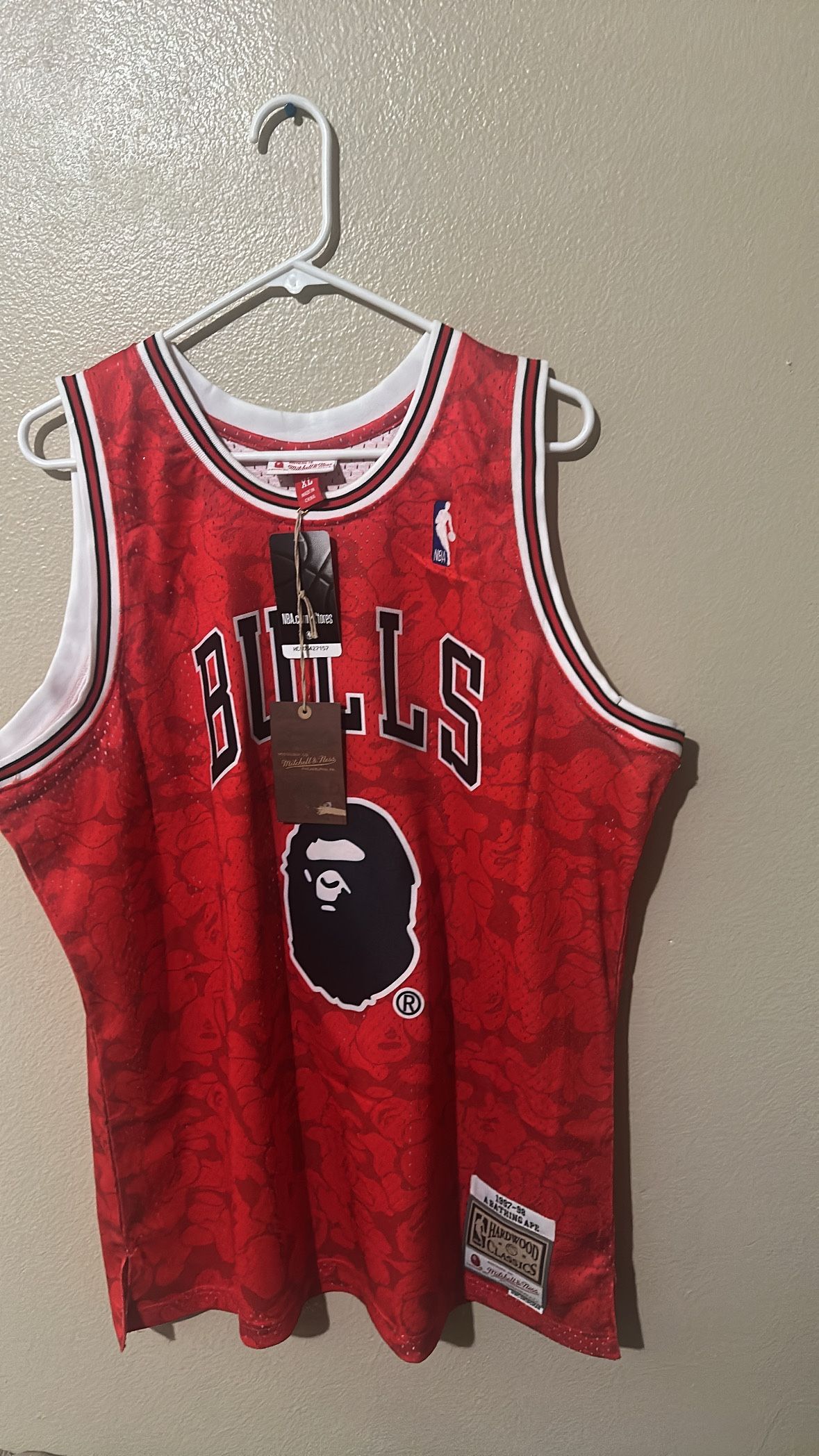 Bape Bulls Mitchell And Ness Jersey Brand New