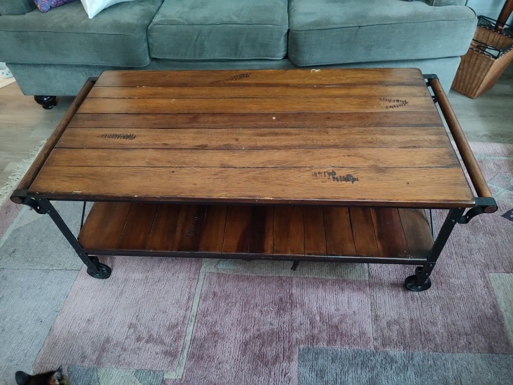 Wood & Metal Coffee Table