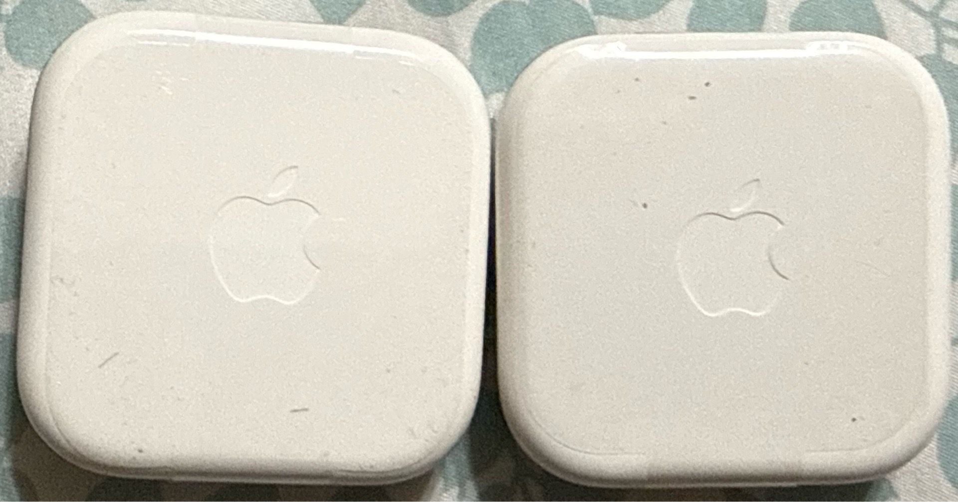 Two apple iphone wired chargers in apple box -new never used -older generation