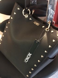 XOXO Women’s Black Tote Handbag Purse
