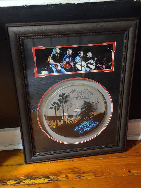 Painted Autographed Drum Head "The Eagles"