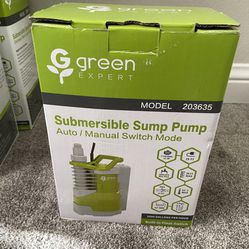 Green Expert 1/2HP Submersible Sump Pump Stable Built-in Float Switch 3000GPH High Flow 25-Foot Power Cord Easy to Drain Water in Flooded House Pools 