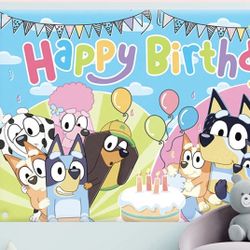 bluey birthday backdrop 70x47