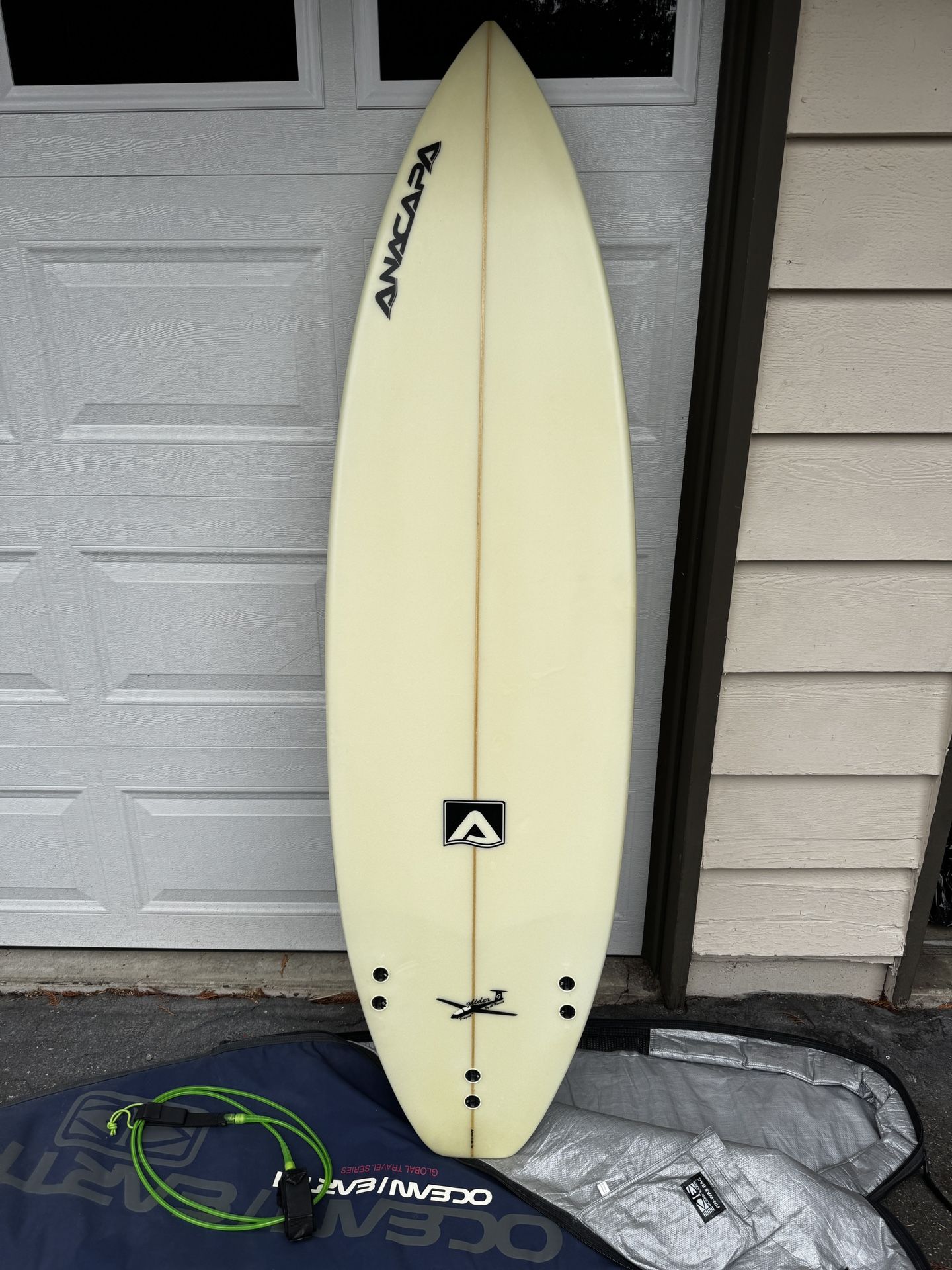ANACAPA 6' 3" FOOT SURFBOARD with OCEAN EARTH GLOBAL TRAVEL SERIES BAG