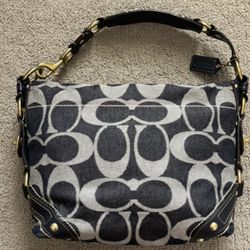 Coach Carly Signature Denim Hobo