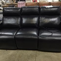 Leather Sofa With Drop Table 
