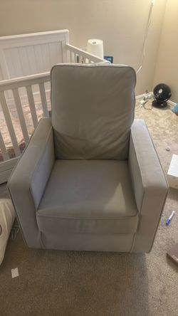 Grey rocking chair