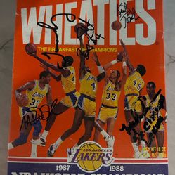 Lakers Team Signed Wheaties Box - Beckett/PSA - SEND OFFERS! 