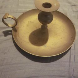 Antique Brass Candle Holder