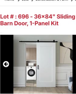 NEW IN BOX** 36”X 84” BARN DOOR WITH TRACK AND HARDWARE
