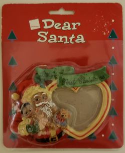 New dear santa first Christmas frame ornament