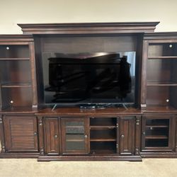 Large Wood Entertainment Center