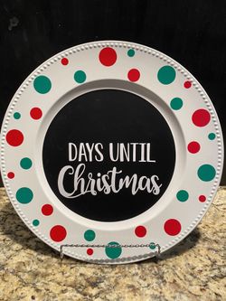 Countdown to Christmas plate