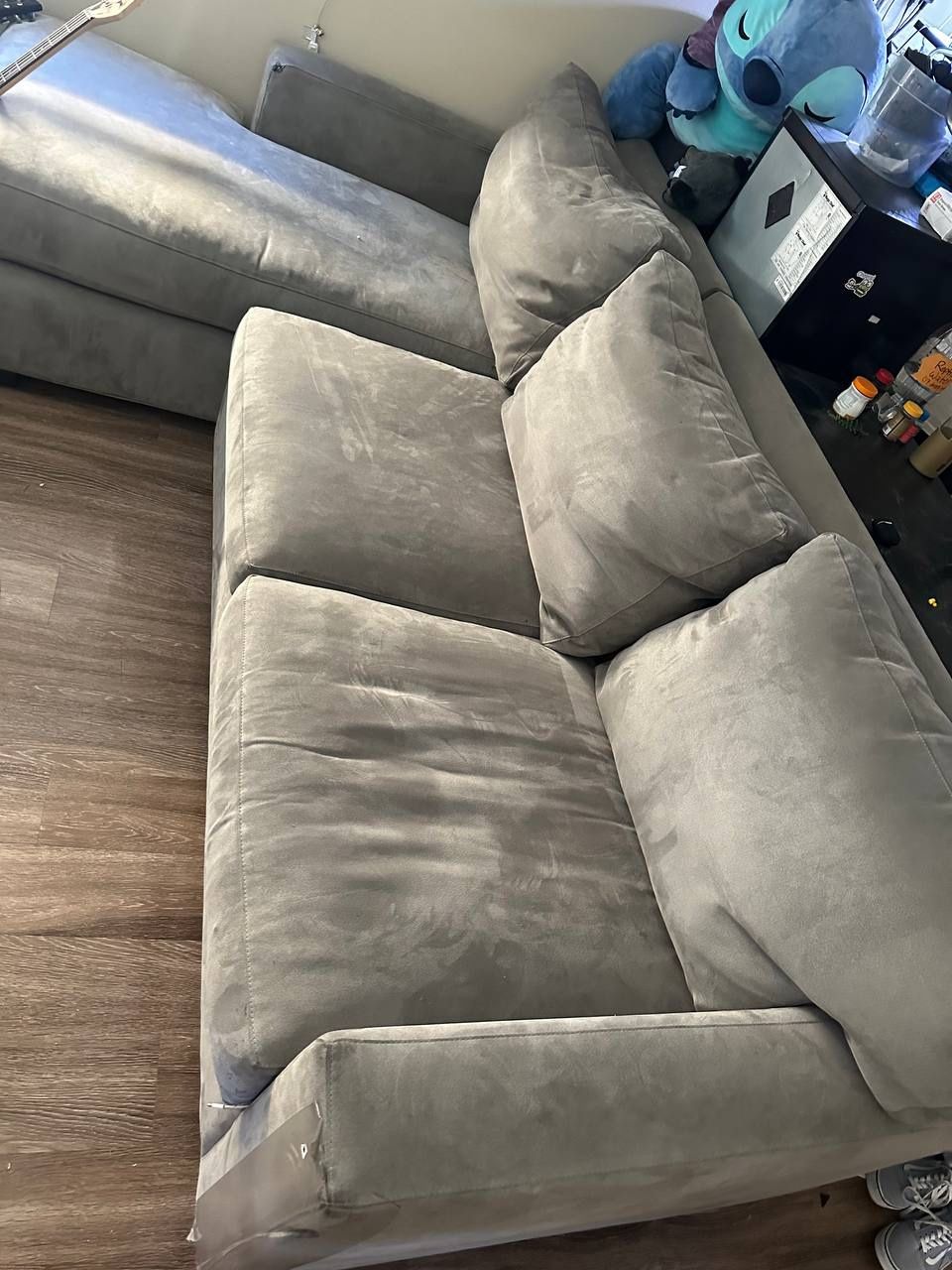Grey L-Shape Sectional Couch