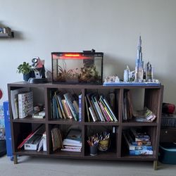 IKEA Bookshelf – Dark Brown with Brass Legs ($30)