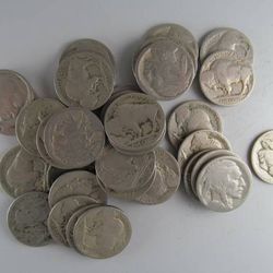 Lot of 40 Buffalo Nickels with NO DATES -- NICE LOW-COST LOT OF COINS — SHIPPING AVAILABLE!!