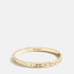 Coach Gold Earing And Bracelet