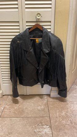 Ladies Leather Jacket Medium Size