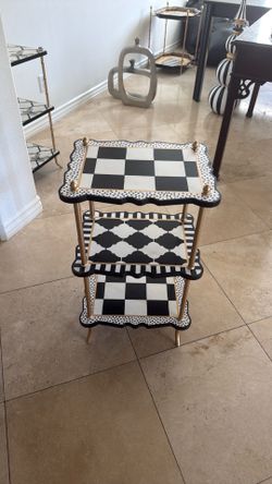 Mackenzie Childs Courtly Check Side Table