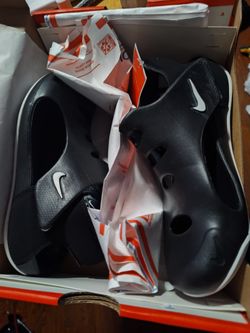Nike Sunray Protect Size 1 Y Sandals Black With White New In Box