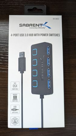 SABRENT 4 PORT USB 3.0 HUB brand new
