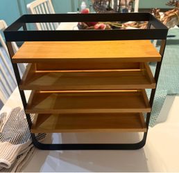 Wood and Metal Spice Rack