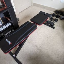 PASYOU Adjustable Workout Bench (WEIGHTS NOT INCLUDED)