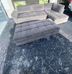 Gray velvet sensational couch