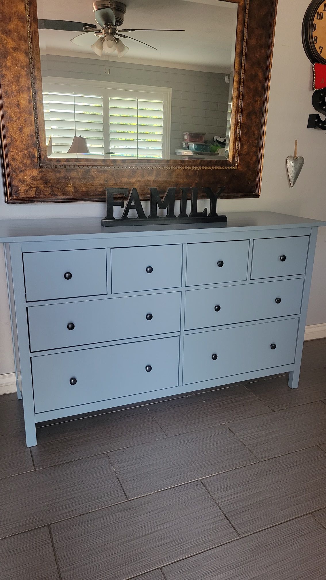 NICE LONG BABY BLUE DRESSER