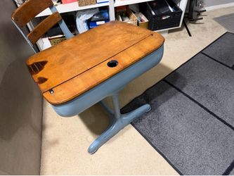 Vintage Children school desk, homeschool