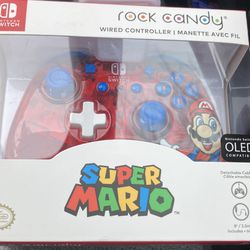 Rock Candy Wired Gaming Controller - Nintendo Switch - Super Mario 