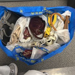 9 Leather Bags, Woman’s, Not Sold Separately.