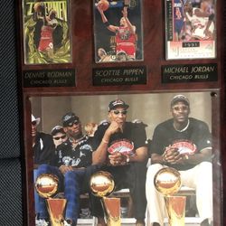 Michael Jordan Scottie Pippen Dennis Rodman Custom Plaque 