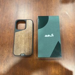 Mous Walnut iPhone 14 Pro Phone Case - Brand New