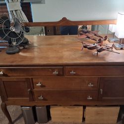 Antique Mirrored Dining Room Buffet
