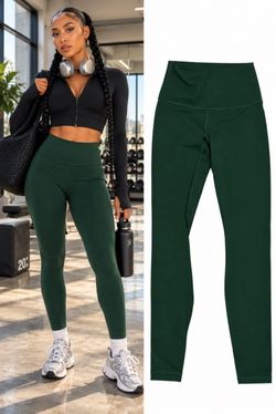 Lululemon Leggings Size 2 Dark Forest Green High Rise Full Length 28”