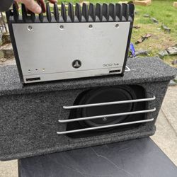 JL Audio 10" Sub JL High Output Box JL 500/1 Amp