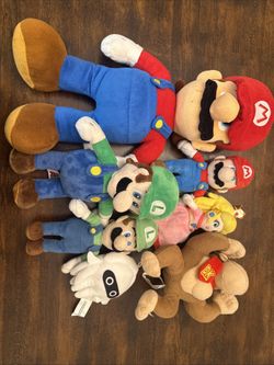 Súper Mario Plush Lot of 7 Mariokart Nintendo 2017 to 2020 Super Mario